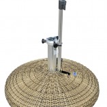 LiRO Midi brown poly rattan mobile umbrella base