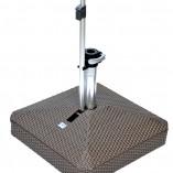 LiRO Mini Plus Lux brown poly rattan Mobile Umbrella Base